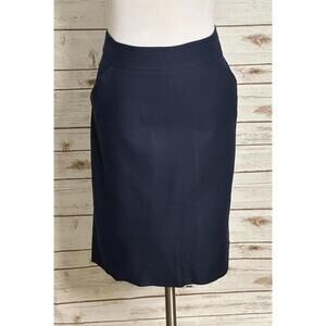 J.Crew classic corpcore office siren navy blue The Pencil Skirt Size 10
